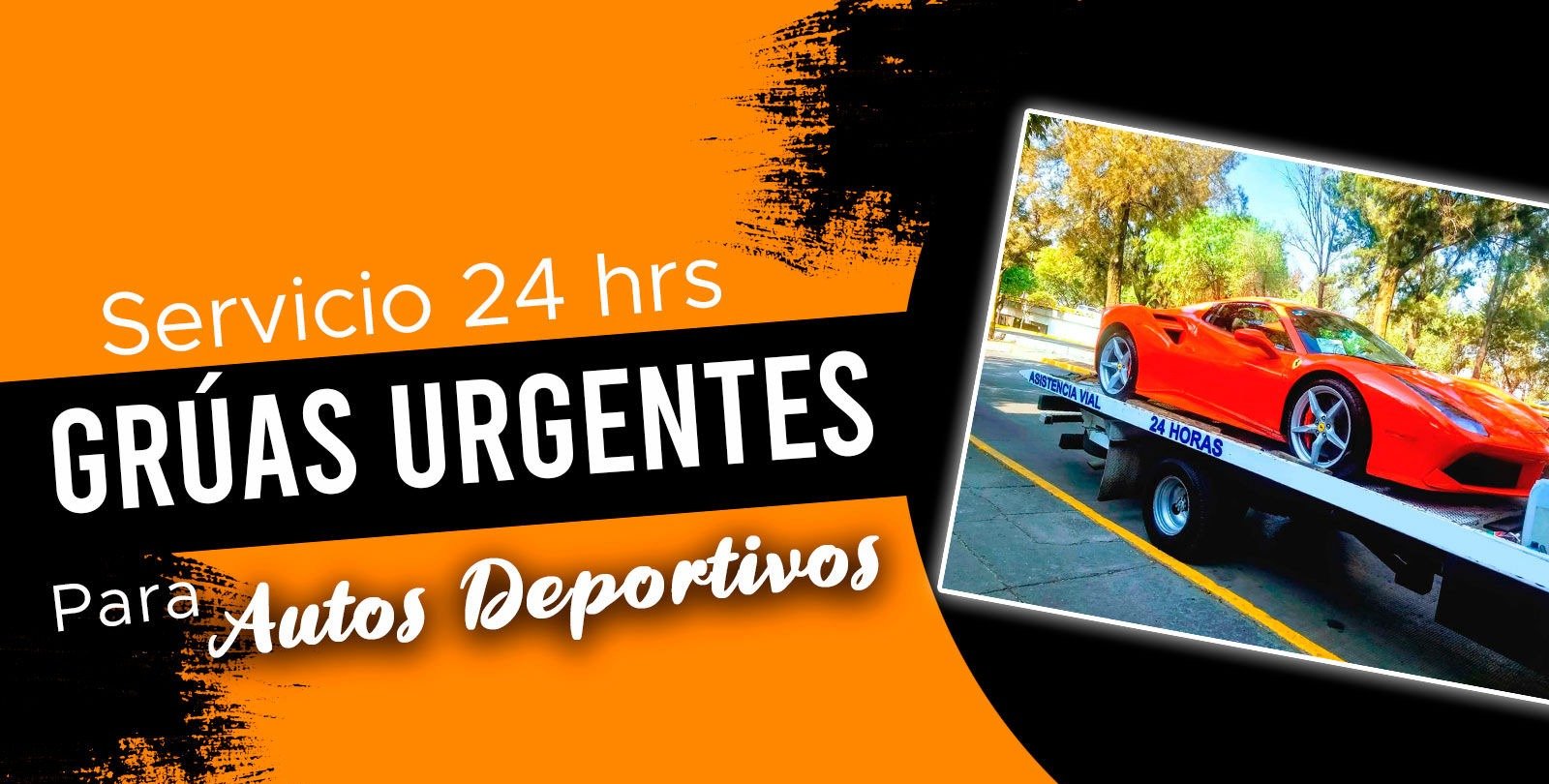 banner grúas para autos deportivos